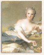 Jean Marc Nattier Anne Henriette of France represented as Flora oil painting reproduction